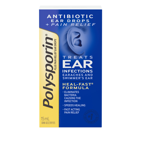 Plus Pain Relief Ear Drops | POLYSPORIN® CANADA